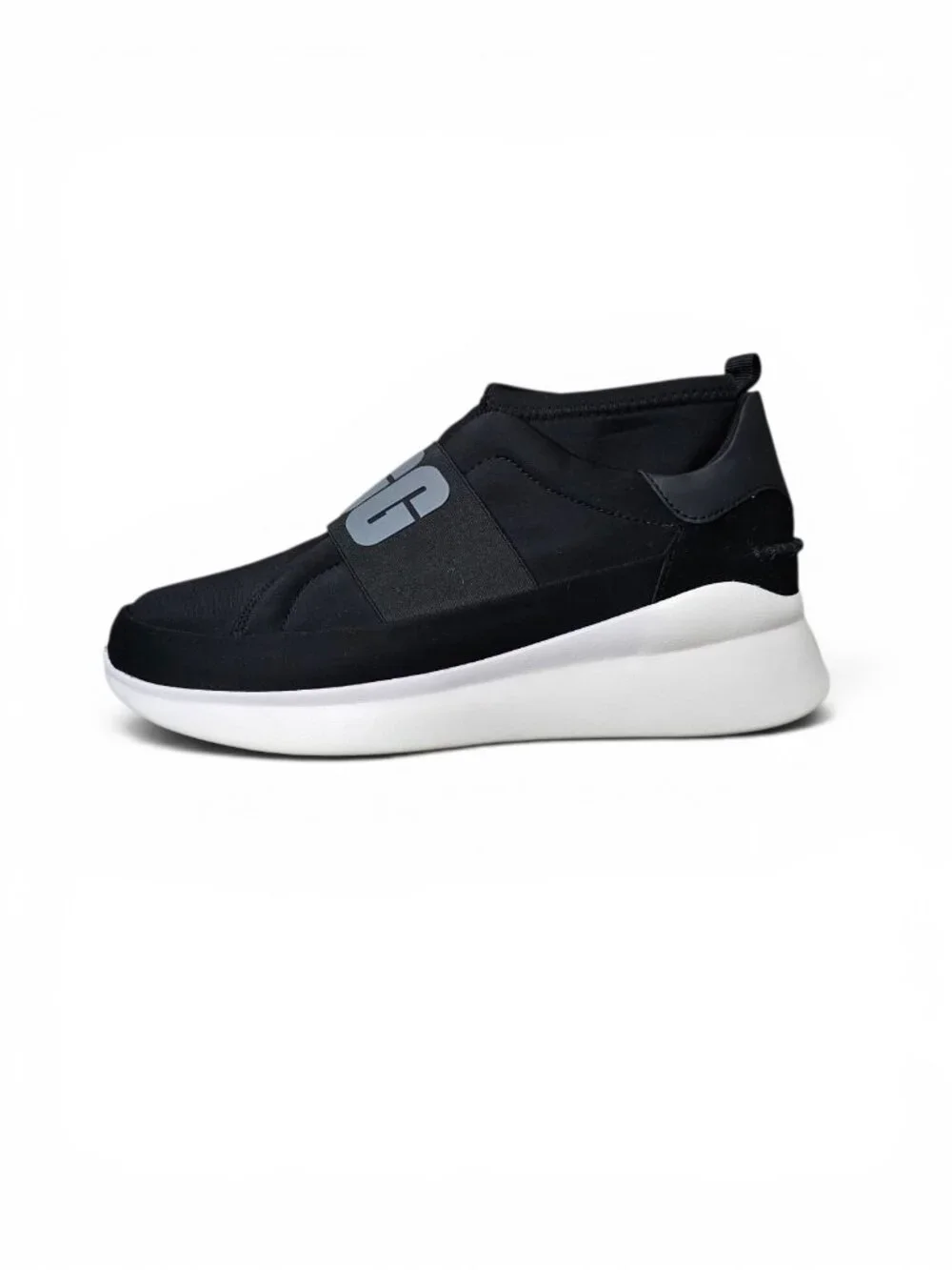 UGG Women's Neutra Metallic logo Slip On Chunky Platform Sneaker Shoes Black 9